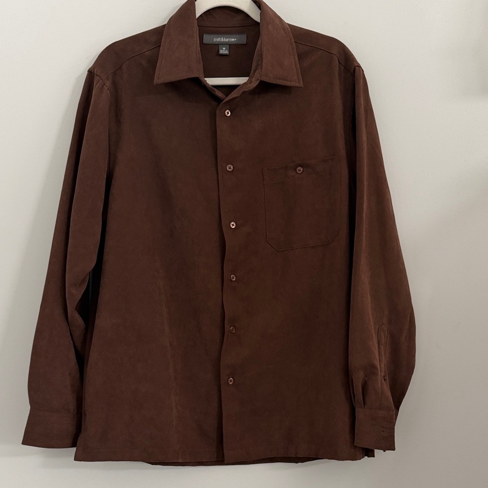 Croft & barrow long sleeve button down shirt with a velvet‎ feel
